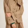 Trench oversized pentru femei cu cristale
