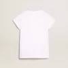 Tricou alb cu inscripție centrală Golden din cristale