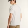 Tricou alb din bumbac pentru bărbați, cu imprimeu verde Tricou alb din bumbac pentru bărbați, cu imprimeu verde