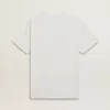 Tricou alb din bumbac pentru bărbați, cu imprimeu verde Tricou alb din bumbac pentru bărbați, cu imprimeu verde