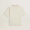 Tricou alb fără mâneci CNY cu broderie roșie Tricou alb fără mâneci CNY cu broderie roșie