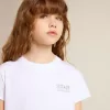 Tricou alb și argintiu cu logo și stea maxi din sclipici argintiu Tricou alb și argintiu cu logo și stea maxi din sclipici argintiu