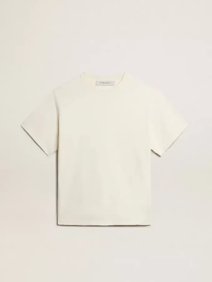 Tricou alb învechit cu logo inversat pe spate – Jersey Capsule Tricou alb învechit cu logo inversat pe spate – Jersey Capsule