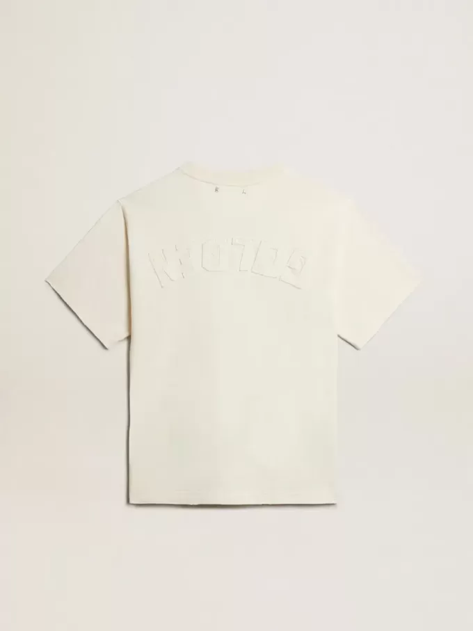 Tricou alb învechit cu logo inversat pe spate – Jersey Capsule Tricou alb învechit cu logo inversat pe spate – Jersey Capsule