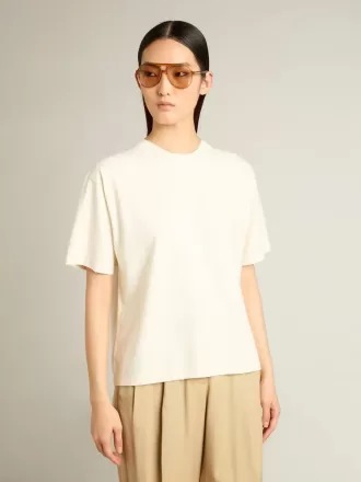 Tricou alb învechit cu logo inversat pe spate – Jersey Capsule