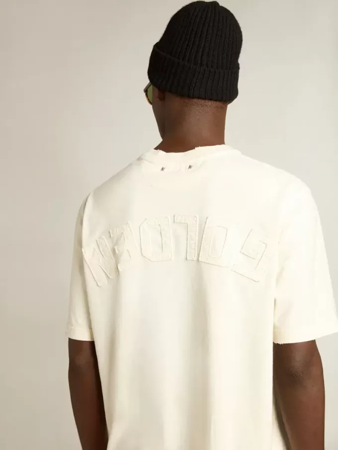 Tricou alb învechit cu logo inversat pe spate – Jersey Capsule Tricou alb învechit cu logo inversat pe spate – Jersey Capsule