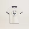Tricou alb pentru băieți cu imprimeu albastru Tricou alb pentru băieți cu imprimeu albastru