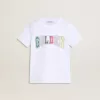 Tricou alb pentru băieți cu imprimeu multicolor Golden Tricou alb pentru băieți cu imprimeu multicolor Golden