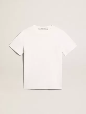 Tricou alb pentru bărbați cu finisaj uzat