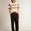 Tricou alb pentru bărbați, cu inscripție burgund pe față Tricou alb pentru bărbați, cu inscripție burgund pe față