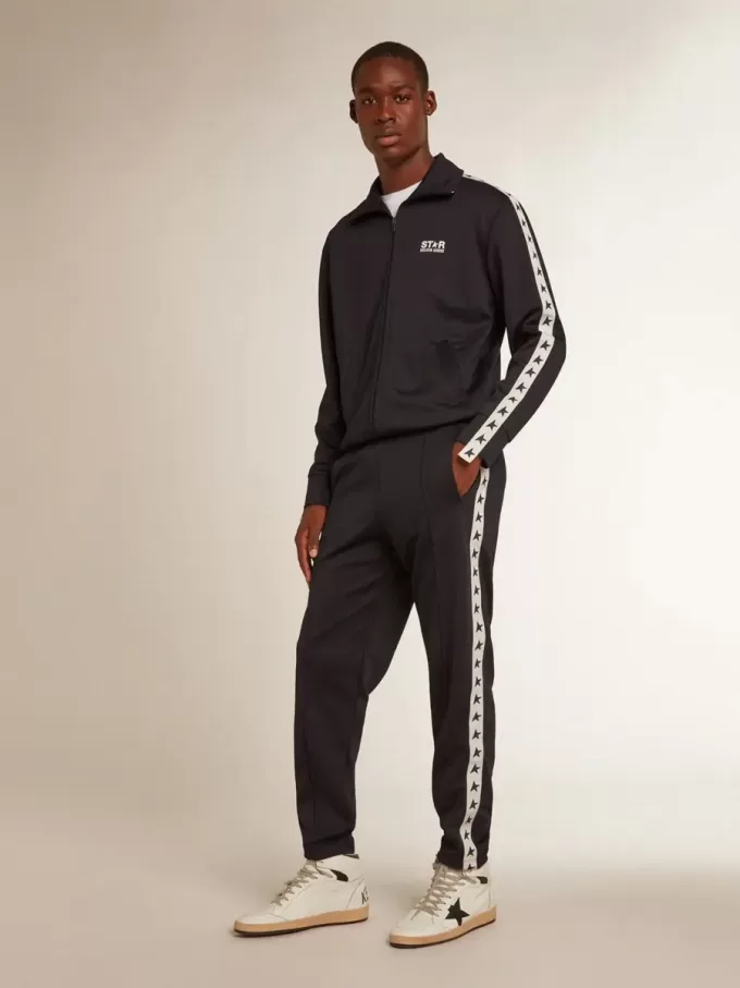 Tricou alb pentru bărbați cu stea albastră închisă pe față Tricou alb pentru bărbați cu stea albastră închisă pe față