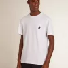 Tricou alb pentru bărbați cu stea albastră închisă pe față Tricou alb pentru bărbați cu stea albastră închisă pe față