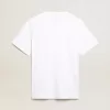 Tricou alb pentru bărbați cu stea albastră închisă pe față Tricou alb pentru bărbați cu stea albastră închisă pe față