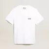 Tricou alb pentru bărbați cu stea albastră închisă pe spate Tricou alb pentru bărbați cu stea albastră închisă pe spate