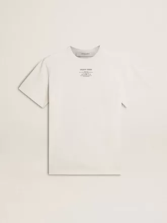 Tricou alb pentru bărbați, din bumbac, cu inscripție neagră