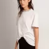 Tricou alb pentru femei cu cristale cabochon Tricou alb pentru femei cu cristale cabochon