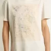 Tricou alb pentru femei cu imprimeu floral Tricou alb pentru femei cu imprimeu floral
