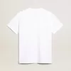 Tricou alb pentru femei cu stea albastră închisă pe față Tricou alb pentru femei cu stea albastră închisă pe față