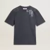 Tricou albastru pentru bărbați cu imprimeu alb Tricou albastru pentru bărbați cu imprimeu alb