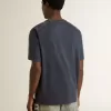 Tricou albastru pentru bărbați cu imprimeu alb Tricou albastru pentru bărbați cu imprimeu alb
