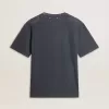 Tricou albastru pentru bărbați cu imprimeu alb Tricou albastru pentru bărbați cu imprimeu alb