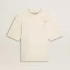 Tricou CNY alb uzat, croială lejeră Tricou CNY alb uzat, croială lejeră