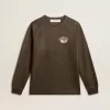 Tricou cu mâneci lungi pentru bărbați, din bumbac antracit, cu logo pe spate Tricou cu mâneci lungi pentru bărbați, din bumbac antracit, cu logo pe spate