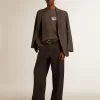 Tricou cu mâneci lungi pentru bărbați, din bumbac antracit, cu logo pe spate Tricou cu mâneci lungi pentru bărbați, din bumbac antracit, cu logo pe spate
