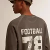 Tricou cu mâneci lungi pentru bărbați, din bumbac antracit, cu logo pe spate Tricou cu mâneci lungi pentru bărbați, din bumbac antracit, cu logo pe spate