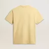 Tricou din bumbac pentru bărbați, de culoare galben pal, cu inscripție decolorată Tricou din bumbac pentru bărbați, de culoare galben pal, cu inscripție decolorată