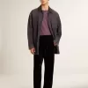 Tricou din bumbac pentru bărbați, în culoarea violet uzat, cu logo imprimat