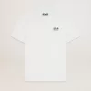 Tricou din colecția White Star cu logo negru contrastant și stea Tricou din colecția White Star cu logo negru contrastant și stea
