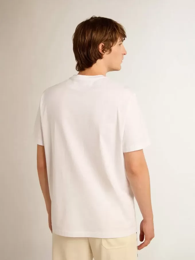 Tricou din colecția White Star cu stea neagră pe față Tricou din colecția White Star cu stea neagră pe față