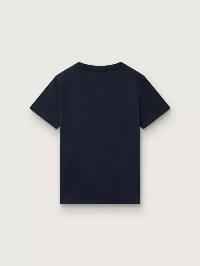 Tricou Journey pentru băieți din tricou albastru din bumbac cu imprimeu digital cu mascota