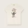 Tricou Journey pentru fete din bumbac alb cu imprimeu digital cu mascota și aplicații din cristal Tricou Journey pentru fete din bumbac alb cu imprimeu digital cu mascota și aplicații din cristal