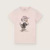 Tricou Journey pentru fete din bumbac jersey roz cu imprimeu digital cu mascota Tricou Journey pentru fete din bumbac jersey roz cu imprimeu digital cu mascota