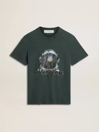 Tricou negru cu imprimeu multicolor