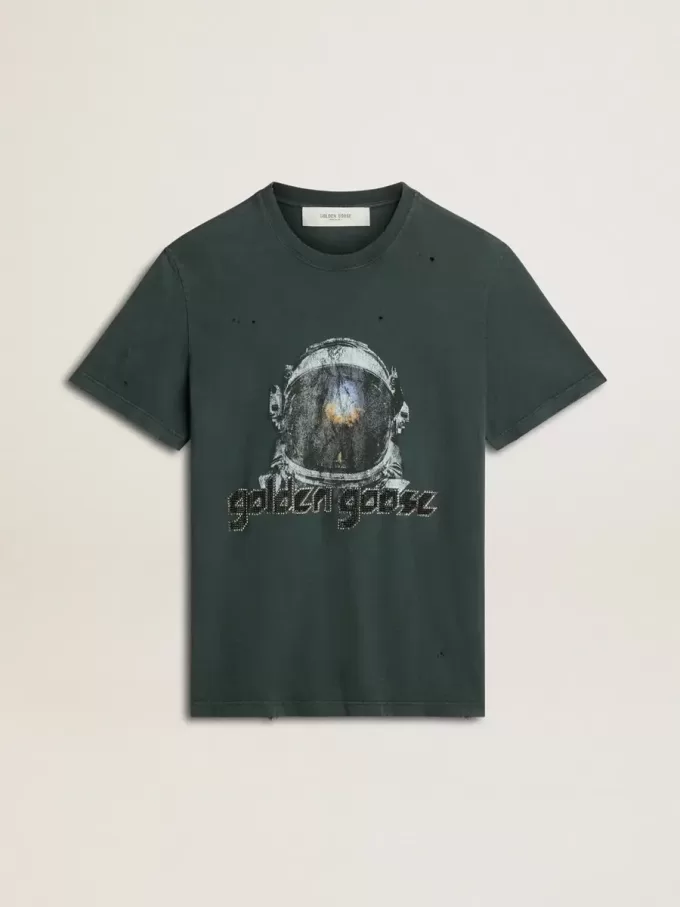 Tricou negru cu imprimeu multicolor