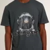 Tricou negru cu imprimeu multicolor