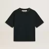 Tricou negru pentru femei cu cristale Tricou negru pentru femei cu cristale