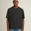 Tricou negru spălat, cu logo inversat pe spate – Jersey Capsule Tricou negru spălat, cu logo inversat pe spate – Jersey Capsule