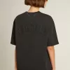 Tricou negru spălat, cu logo inversat pe spate – Jersey Capsule Tricou negru spălat, cu logo inversat pe spate – Jersey Capsule