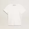 Tricou pentru femei, croi normal, aspect uzat, culoare albă Tricou pentru femei, croi normal, aspect uzat, culoare albă