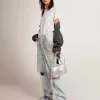 Tricou pentru femei, croi normal, aspect uzat, culoare albă Tricou pentru femei, croi normal, aspect uzat, culoare albă