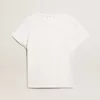 Tricou pentru femei, croi normal, aspect uzat, culoare albă Tricou pentru femei, croi normal, aspect uzat, culoare albă