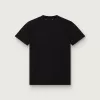 Tricou pentru femei, croi normal, aspect uzat, negru Tricou pentru femei, croi normal, aspect uzat, negru