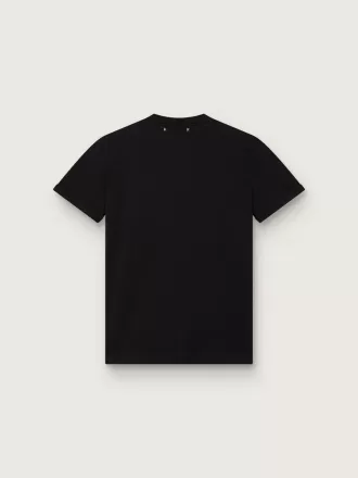 Tricou pentru femei, croi normal, aspect uzat, negru