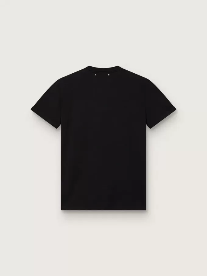 Tricou pentru femei, croi normal, aspect uzat, negru Tricou pentru femei, croi normal, aspect uzat, negru