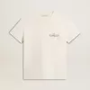 Tricou pentru femei, de culoare alb învechit, cu logo pe piept