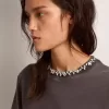 Tricou pentru femei, gri antracit, cu cristale Tricou pentru femei, gri antracit, cu cristale